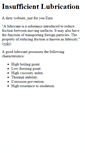 Mobile Screenshot of insufficientlubrication.com